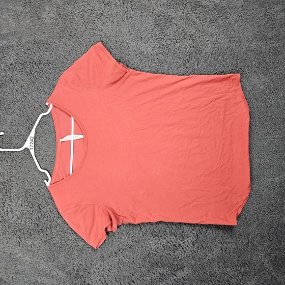 Lululemon Top Womens 8 Coral TShirt Short Sleeve Round Neck Active - Picture 1 of 8
